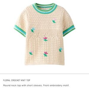 Zara Girls Floral Crochet Top